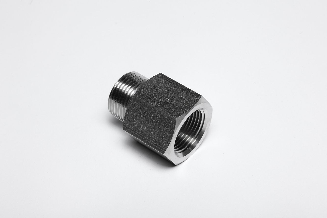 1" BSPP CONE SEAT MALE x 1.1/4" NPT FEMALE HOSE BUSH-HB-2NT-16-20 - Custom Fittings