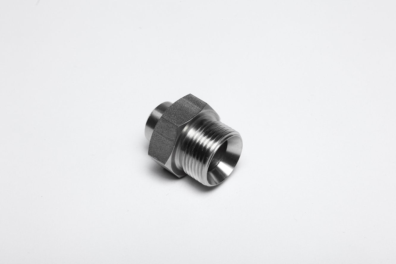 1.1/2" BSPP CONE SEAT HEX MALE x 1.1/2" OD BUTT WELD-FMCB-125-24