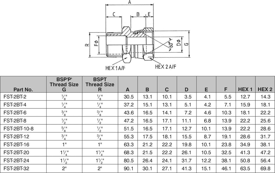 Male x Female Adaptors — Custom Fittings