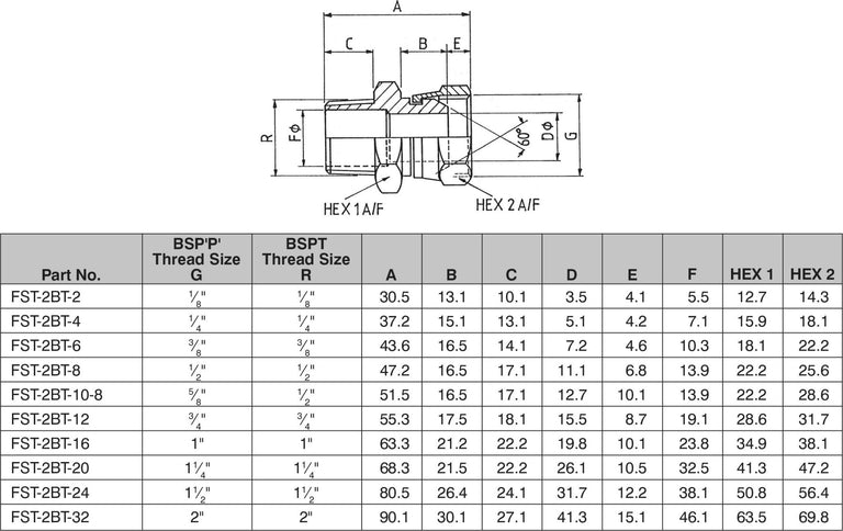 Male x Female Adaptors — Custom Fittings