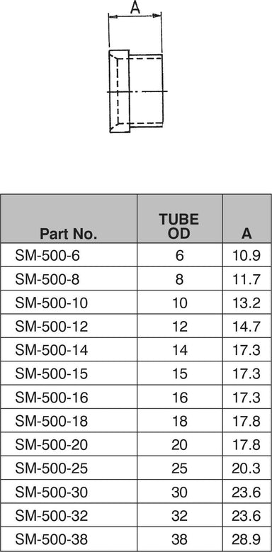 14mm TUBE SLEEVE-SM-500-14 - Custom Fittings