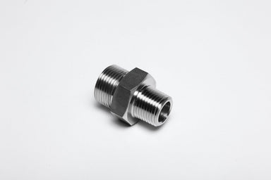 3/4" BSPP CONE SEAT x 1" NPT MALE / MALE HEX ADAPTOR-ACT-2NT-12-16 - Custom Fittings