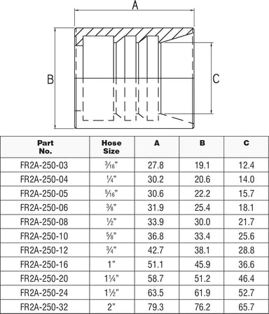 3/8" R2A FERRULE-FR2A-250-06 - Custom Fittings