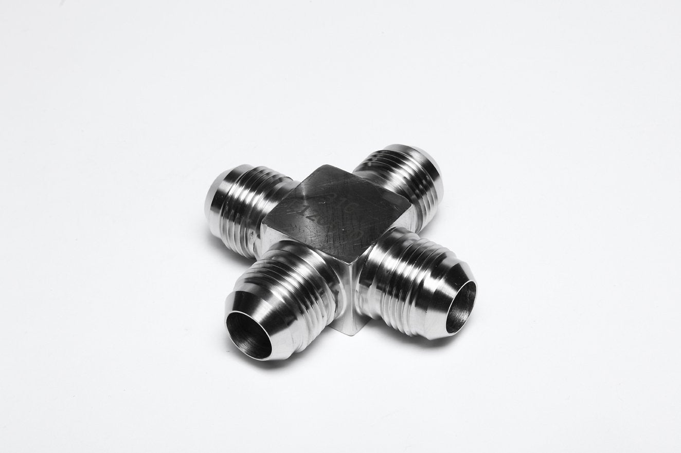 7/16"-20 JIC ALL MALE EQUAL CROSS-UCR-500-04 - Custom Fittings