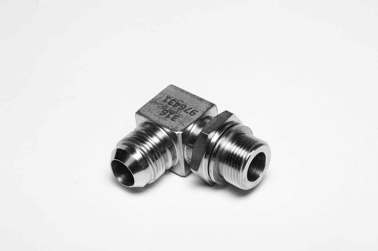 7/16"-20 JIC MALE x 1/8" BSPP POSITIONAL MALE 90 ELBOW-UPE-5BP-04-02 - Custom Fittings