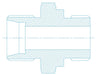 FLARELESS MALE x O-RING PORT MALE, EQUAL & REDUCER | UO-8SA - Custom Fittings