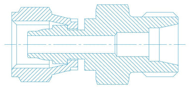 FLARELESS SWIVEL x METRIC MALE (L), EQUAL & REDUCER | FSMS-8M-L - Custom Fittings