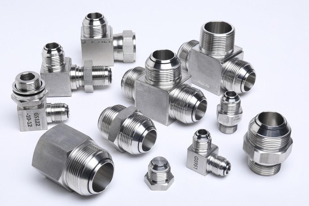 Hydraulic Fittings 1/2\" (3/4\") Male JIC 37° Flare X 1/2\" (3/4\") Male SAE/ORB Straight 6400-08- 08 Steel Tubes