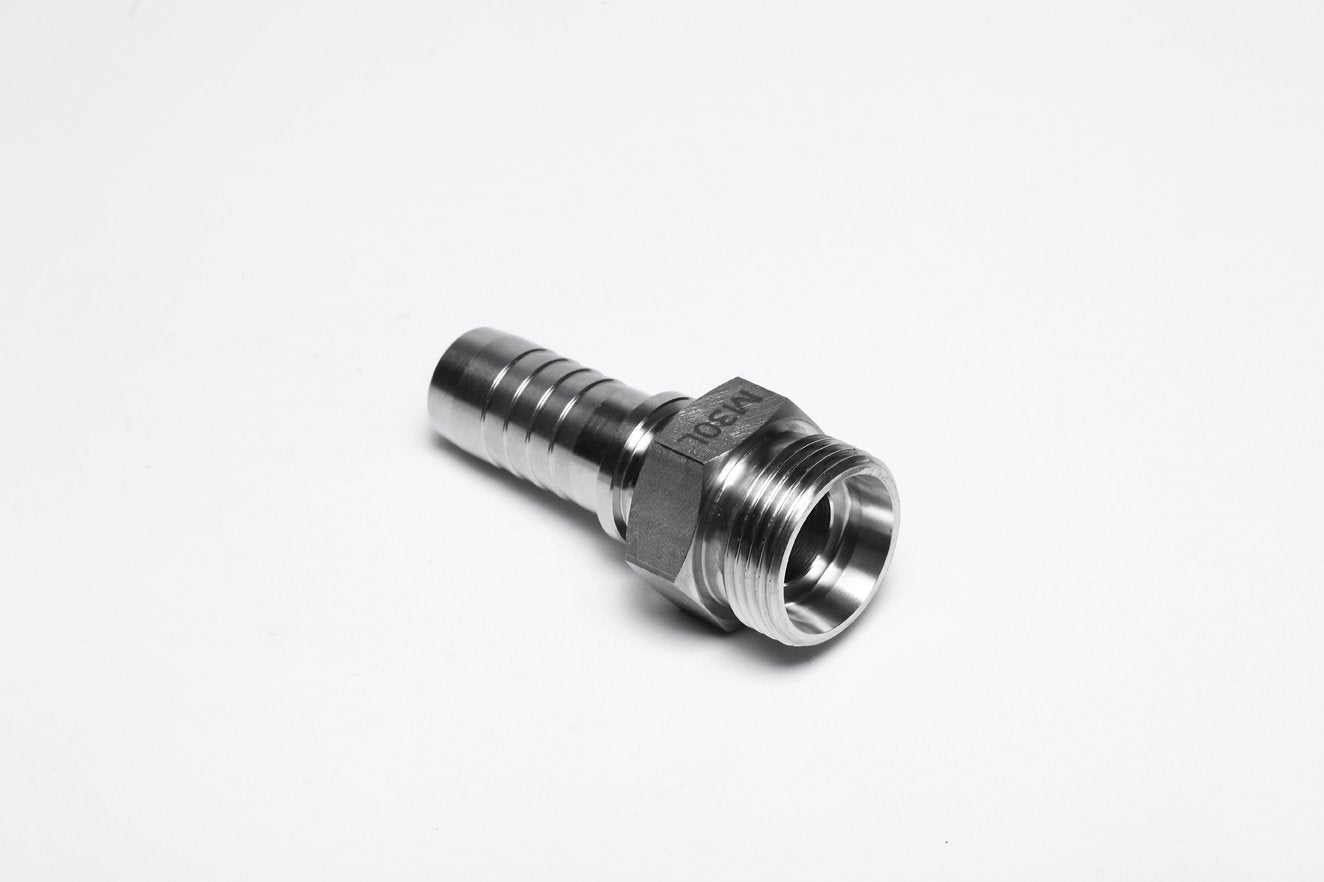 M16x1.5 (8S) HEX MALE x 1/4" HYDRAULIC HOSETAIL-MCSM-250-08S-16-04 - Custom Fittings